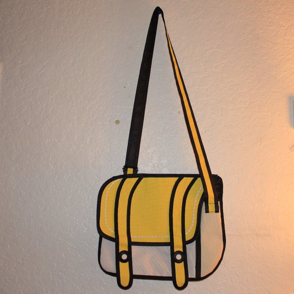 Yellow Jump From Paper Messenger Bag